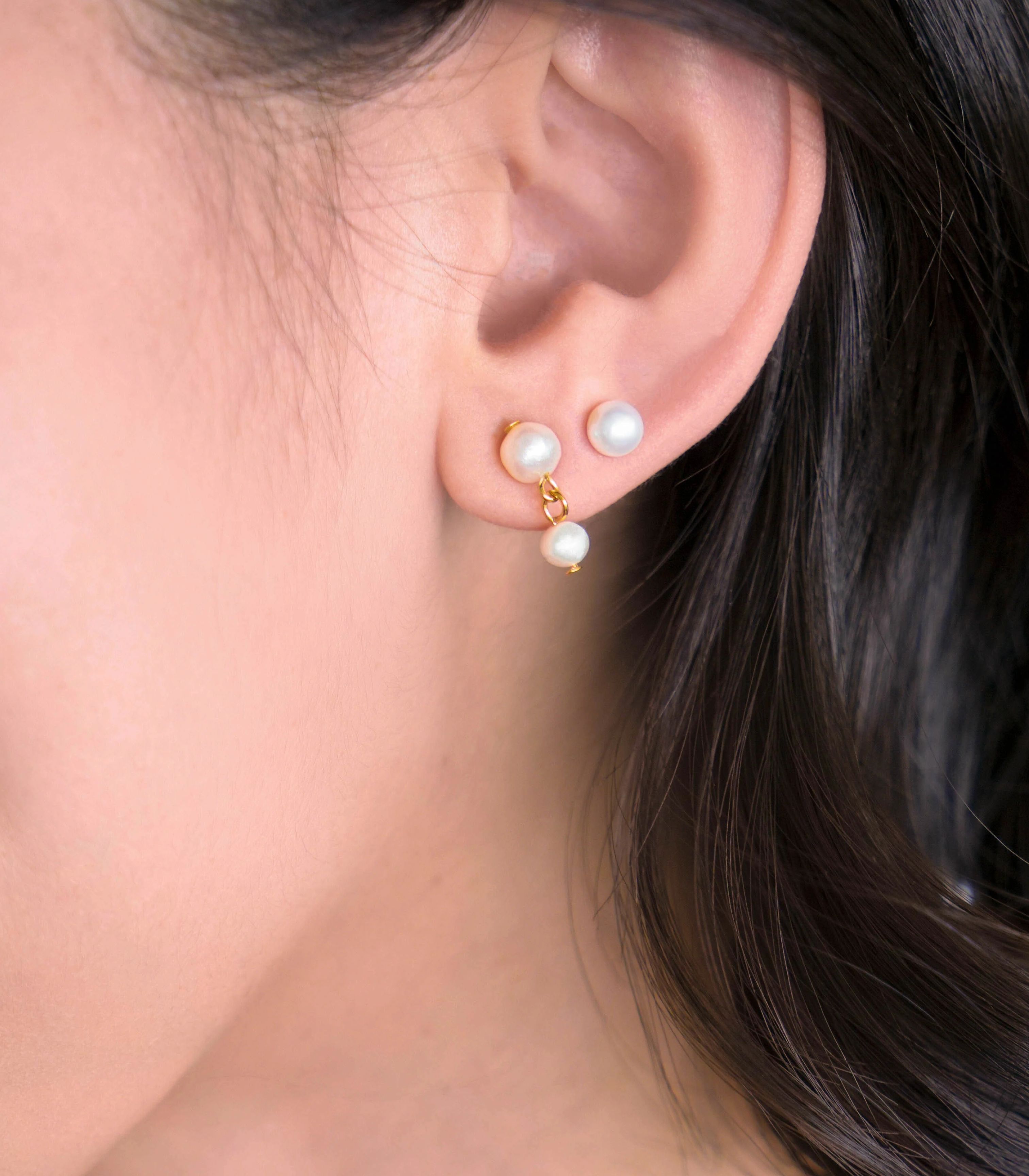 Laya Mini Pearl Studs - Arete