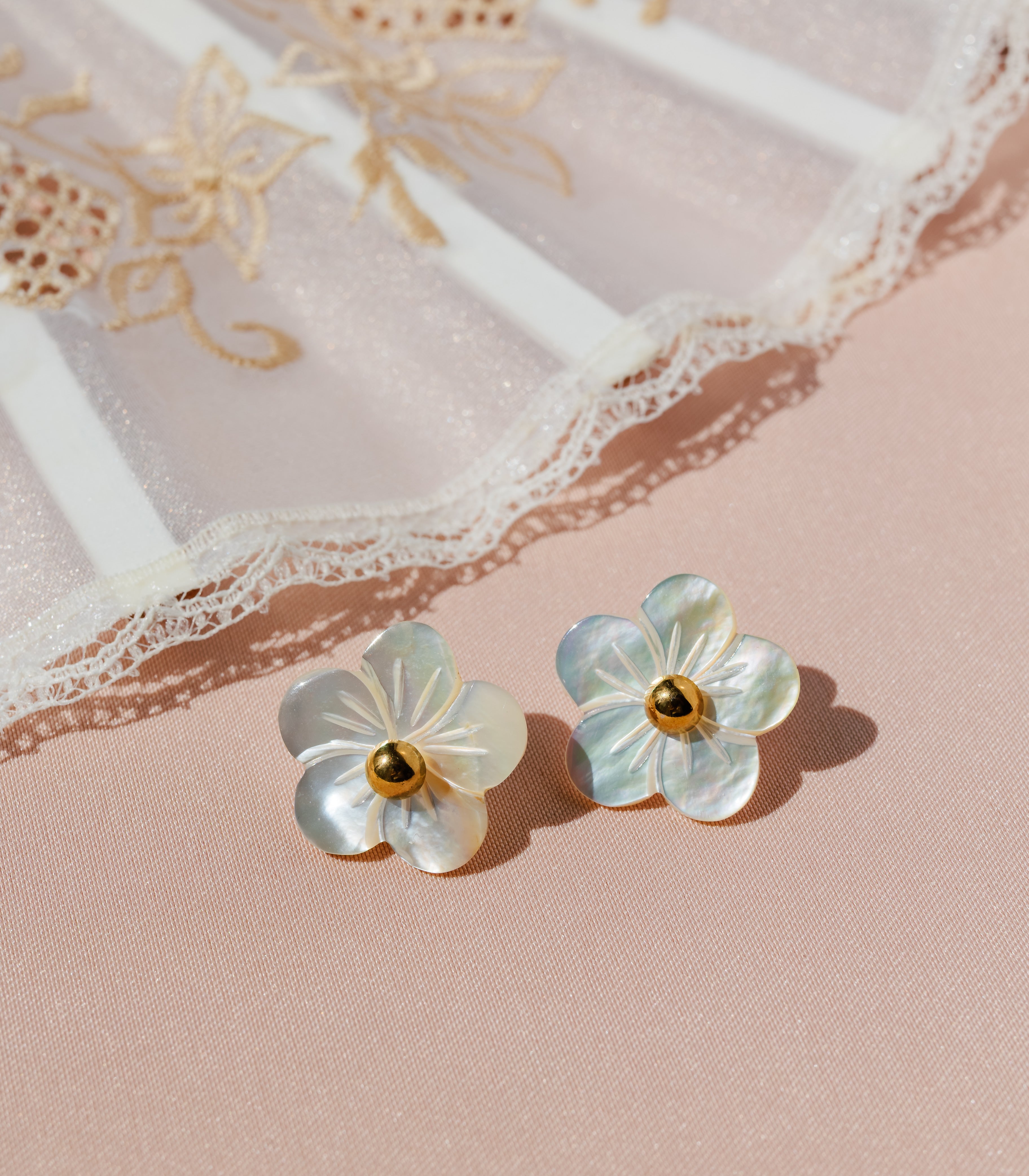 Chuchi Earrings in Mother of Pearl - Lily Jewelry