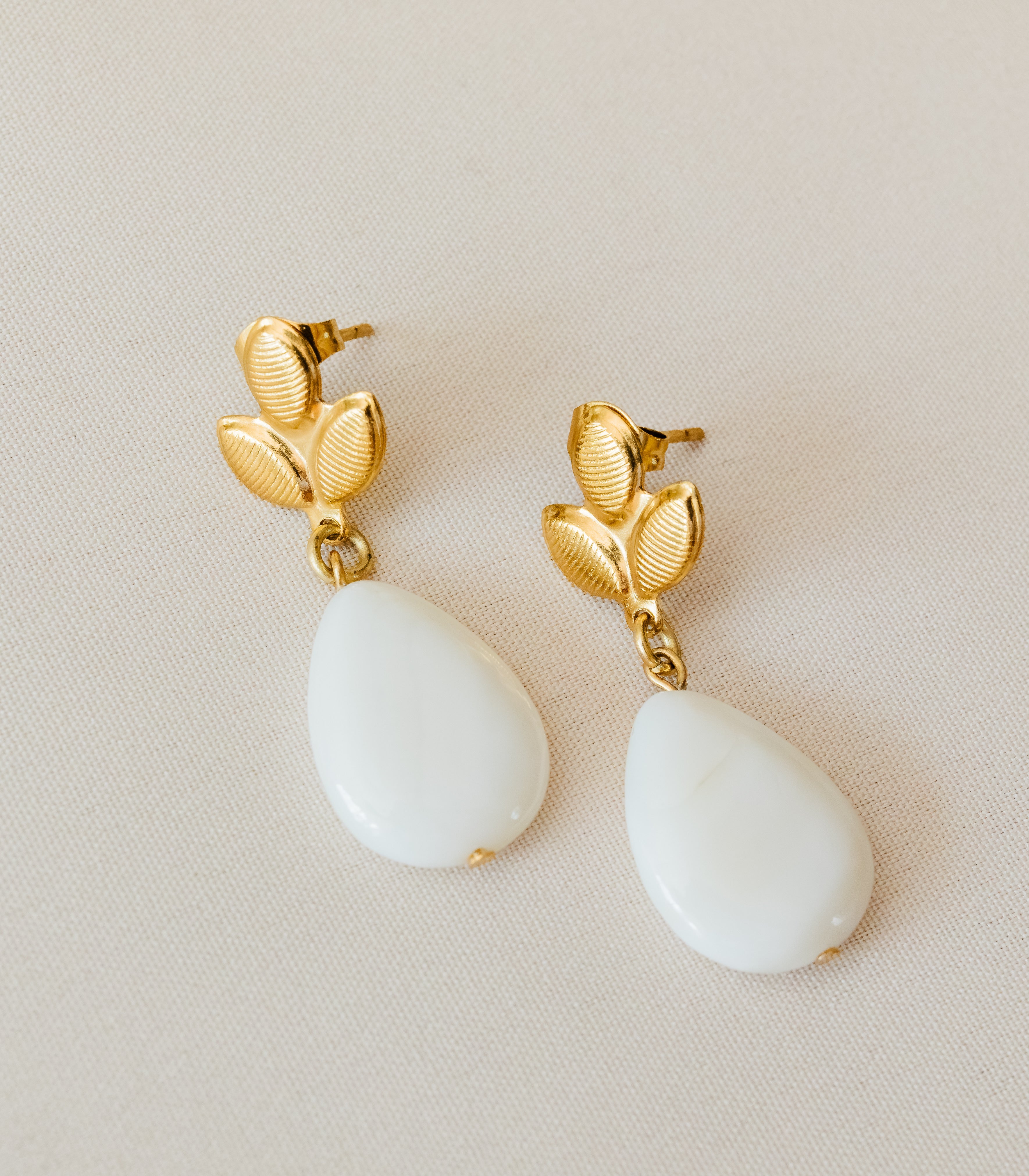Palay Drop Earrings in Mother of Pearl - Lily Jewelry
