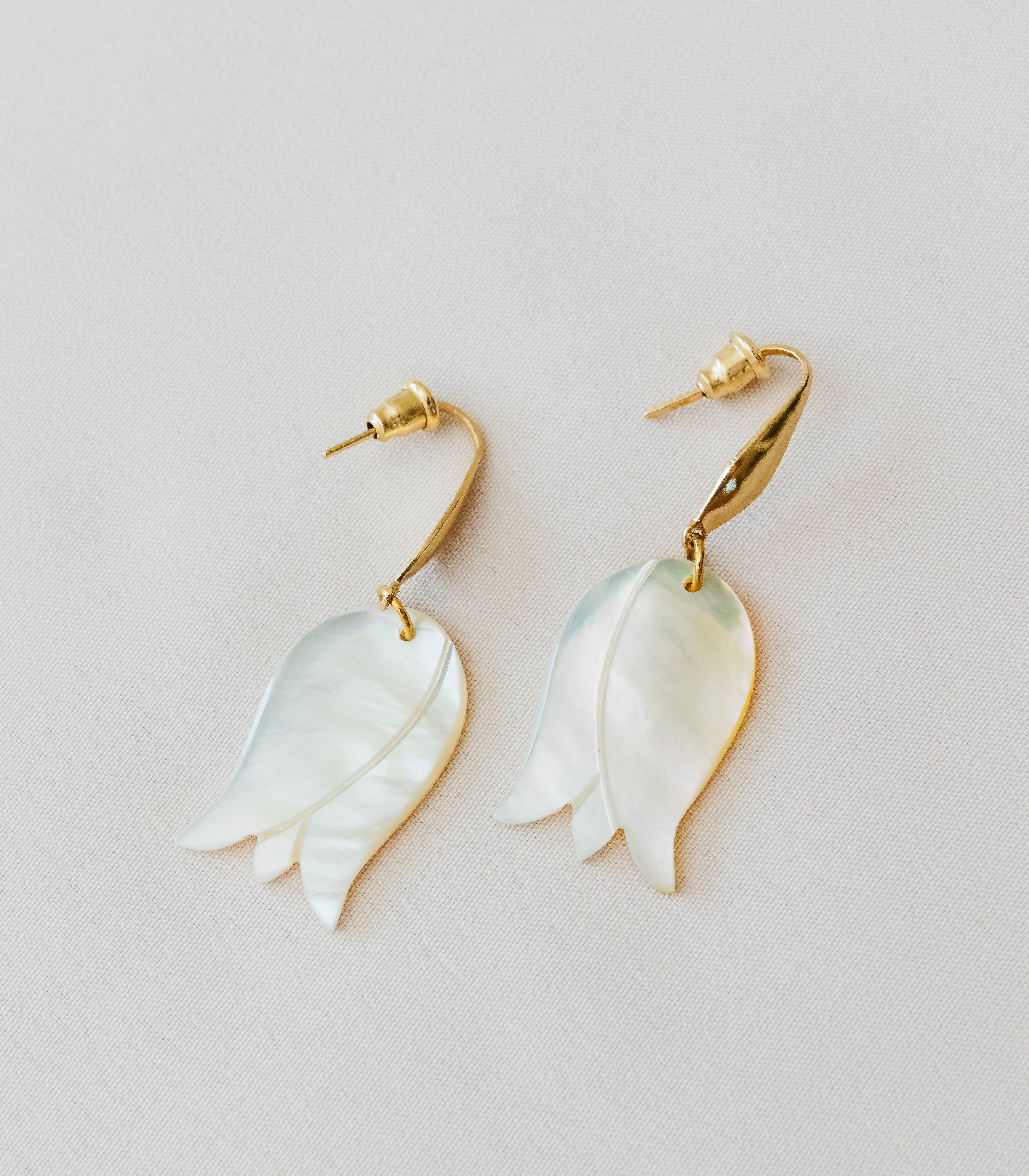 Tulip Blossom Mother of Pearl Drops - Lily Jewelry