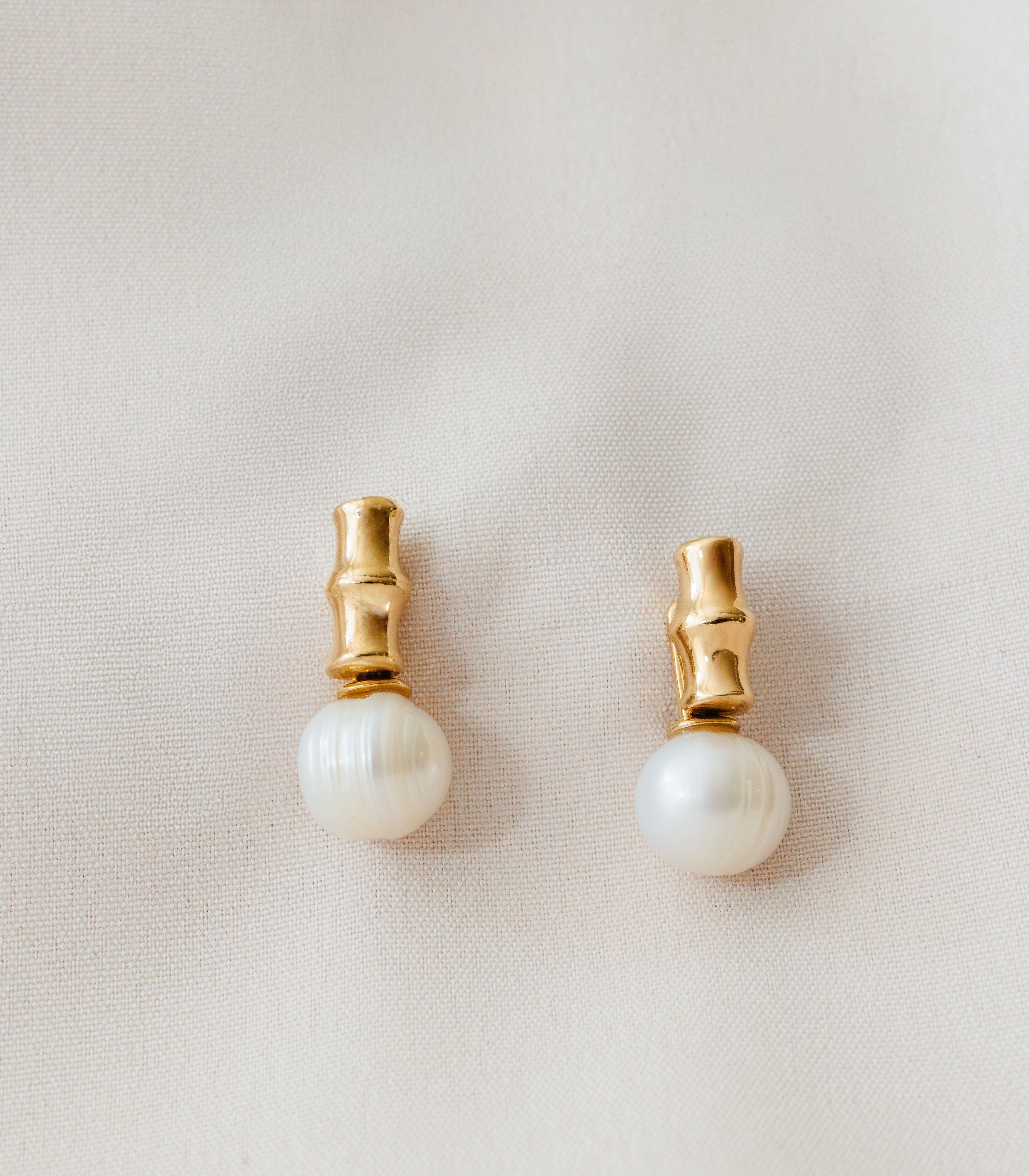 Wayan Pearl Drops Stud Earrings - Lily Jewelry
