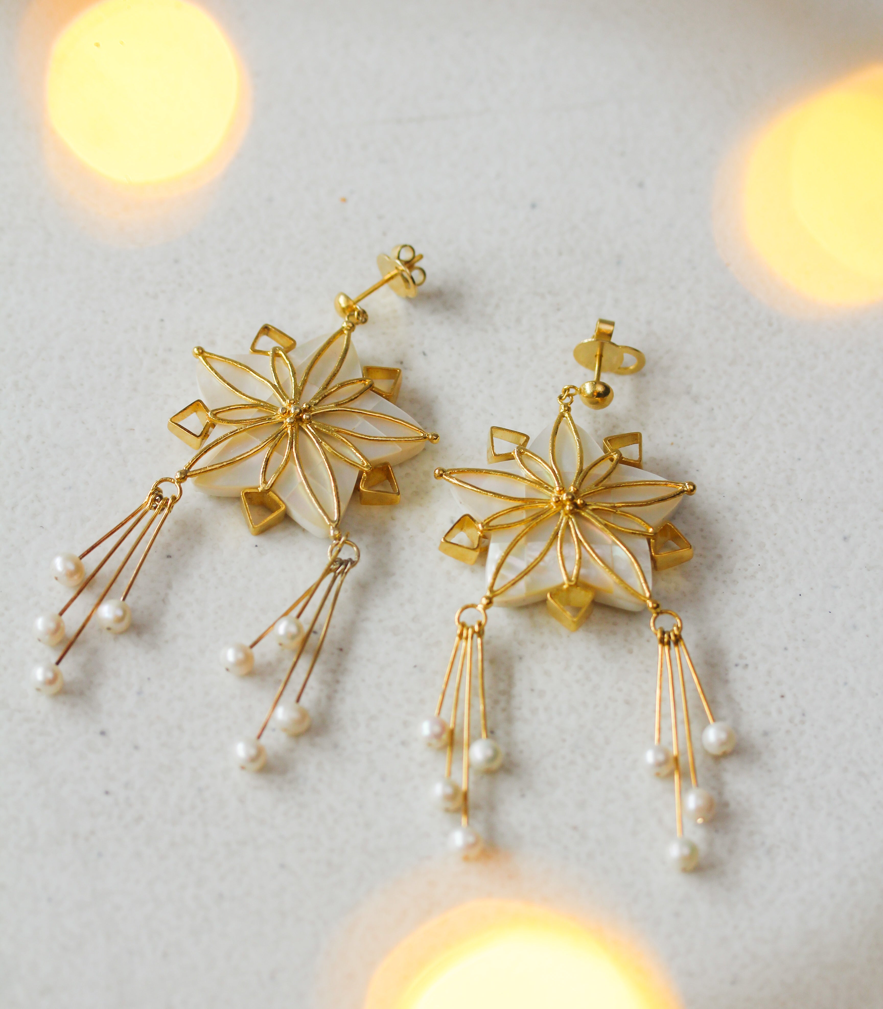 Parol Capiz Shell Earrings - AMAMI
