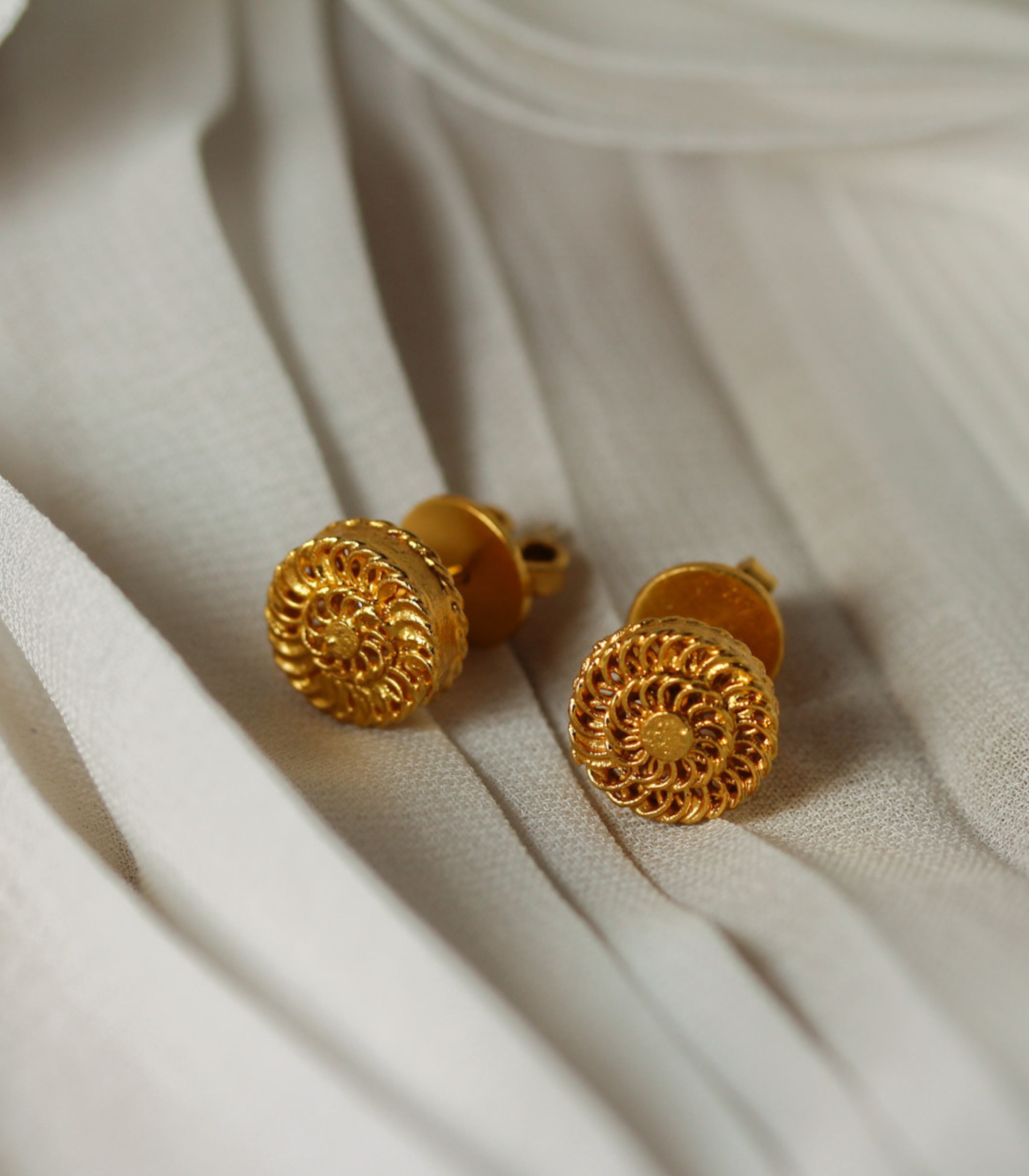 The Padumna Tambourine Stud Earrings - AMAMI