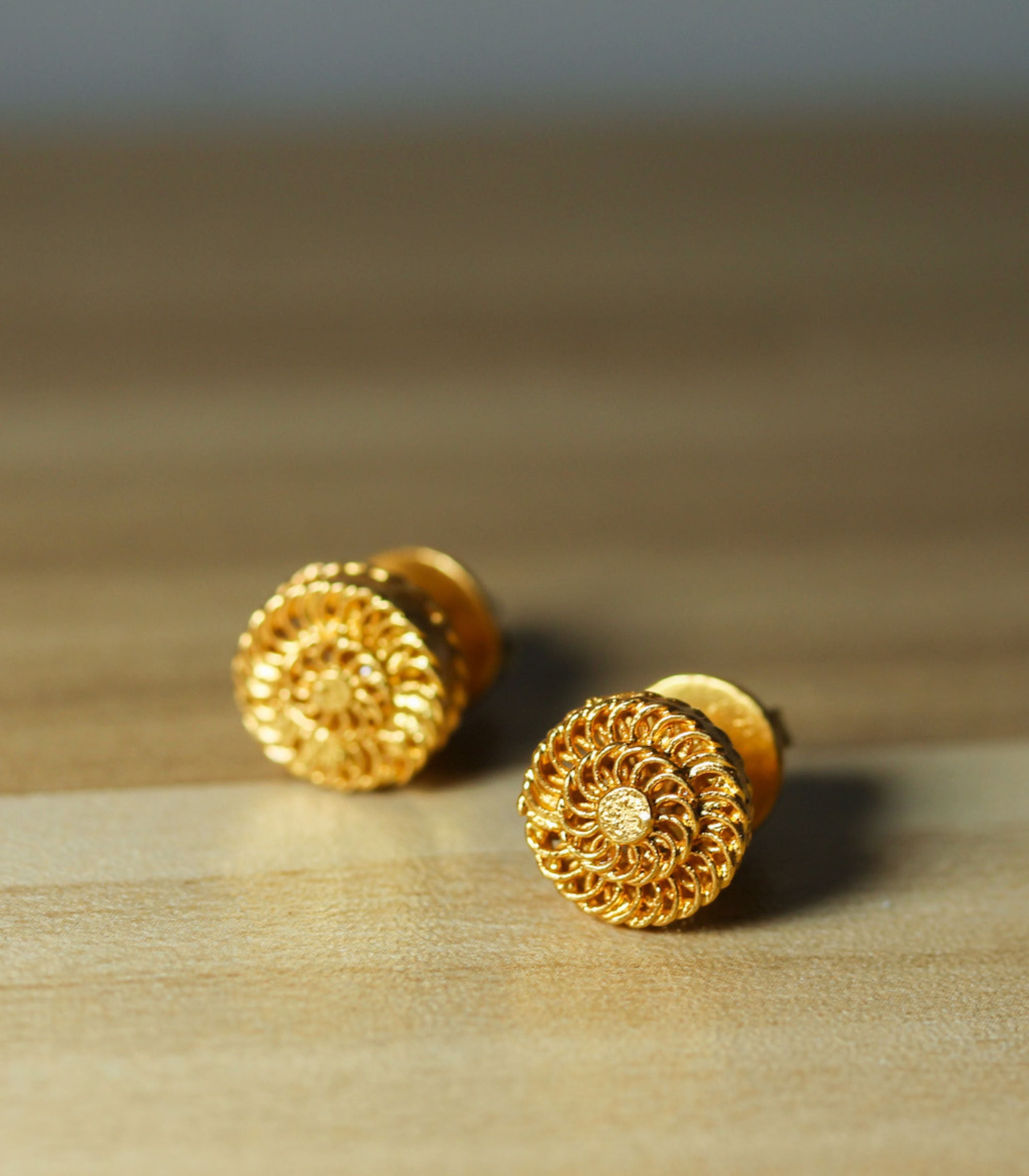 The Padumna Tambourine Stud Earrings - AMAMI