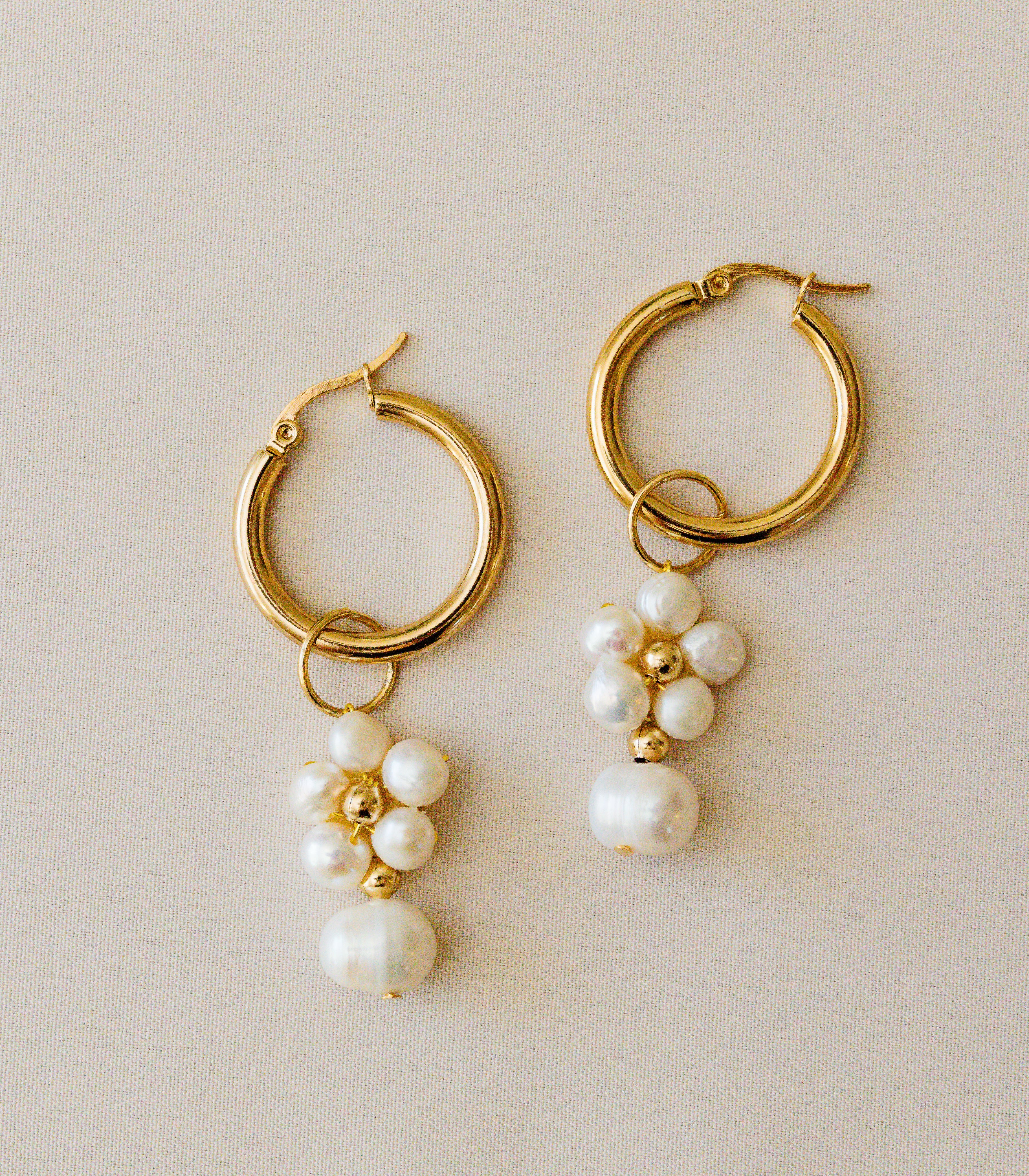 Kalachuchi 3-in-1 Drop Hoop Earrings in Drop + Hoops Style - Arete