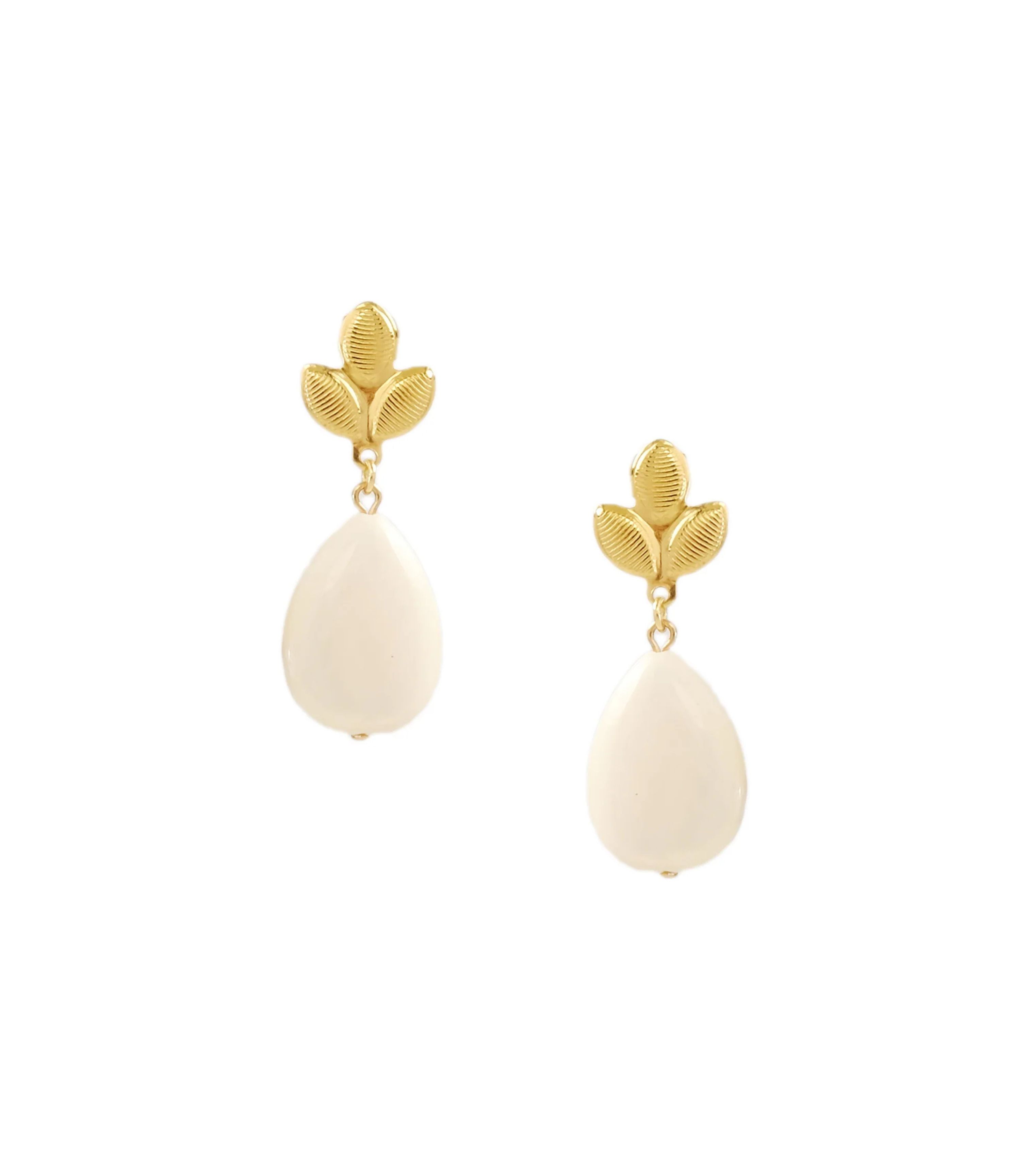 Palay Drop Earrings in Mother of Pearl - Lily Jewelry