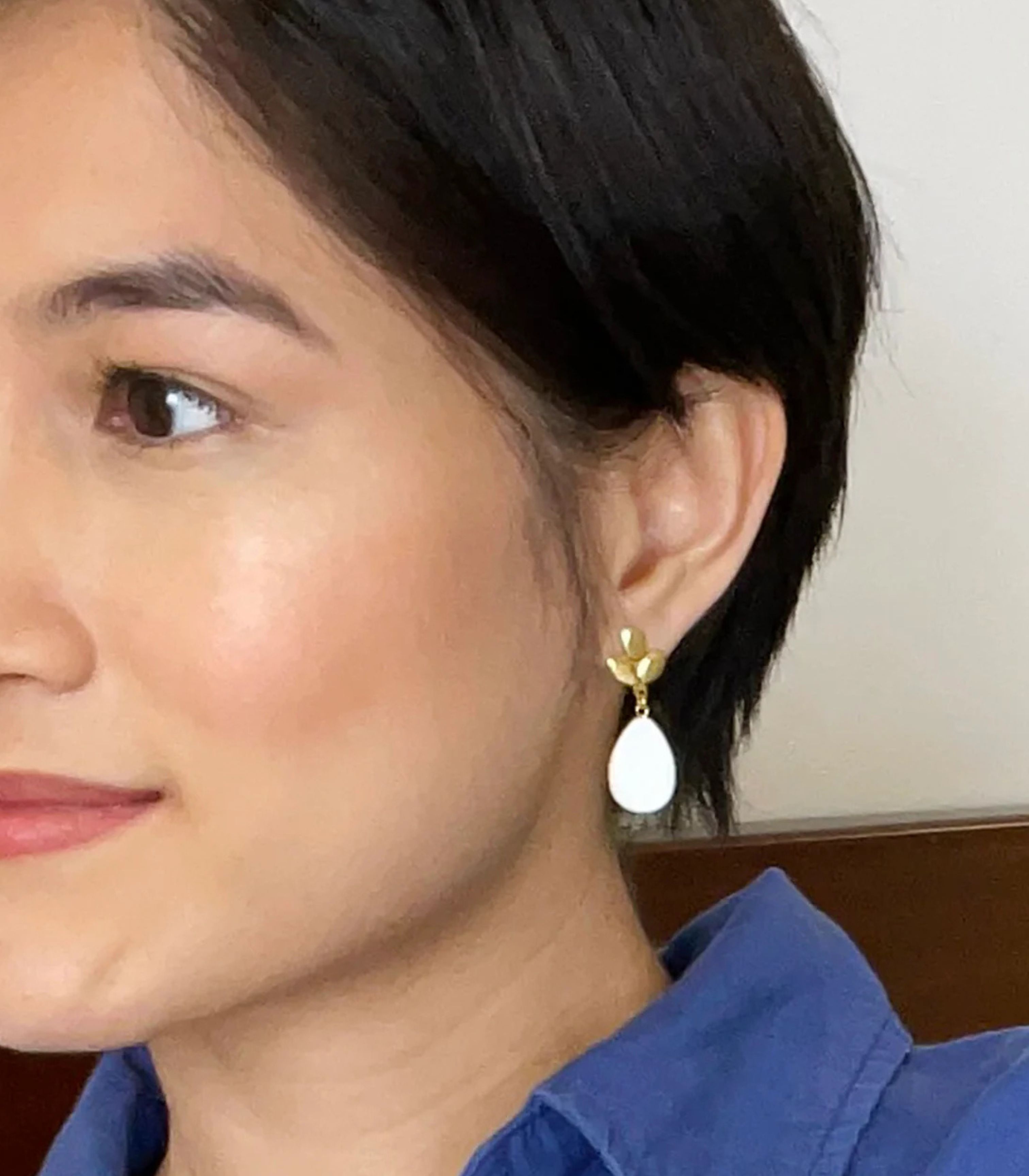 Palay Drop Earrings in Mother of Pearl - Lily Jewelry