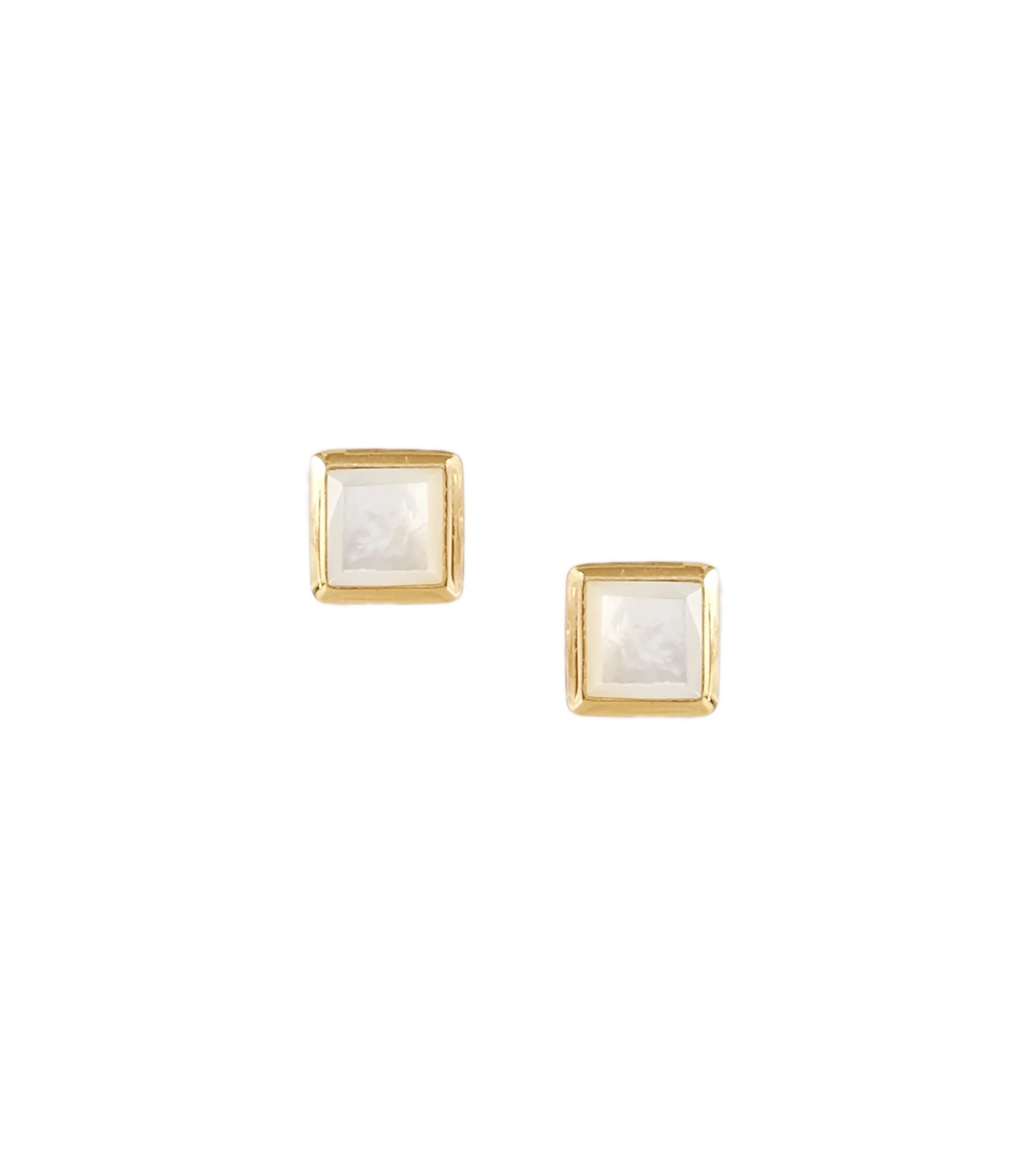 Quad Stud Earrings In Mother of Pearl - Lily Jewelry
