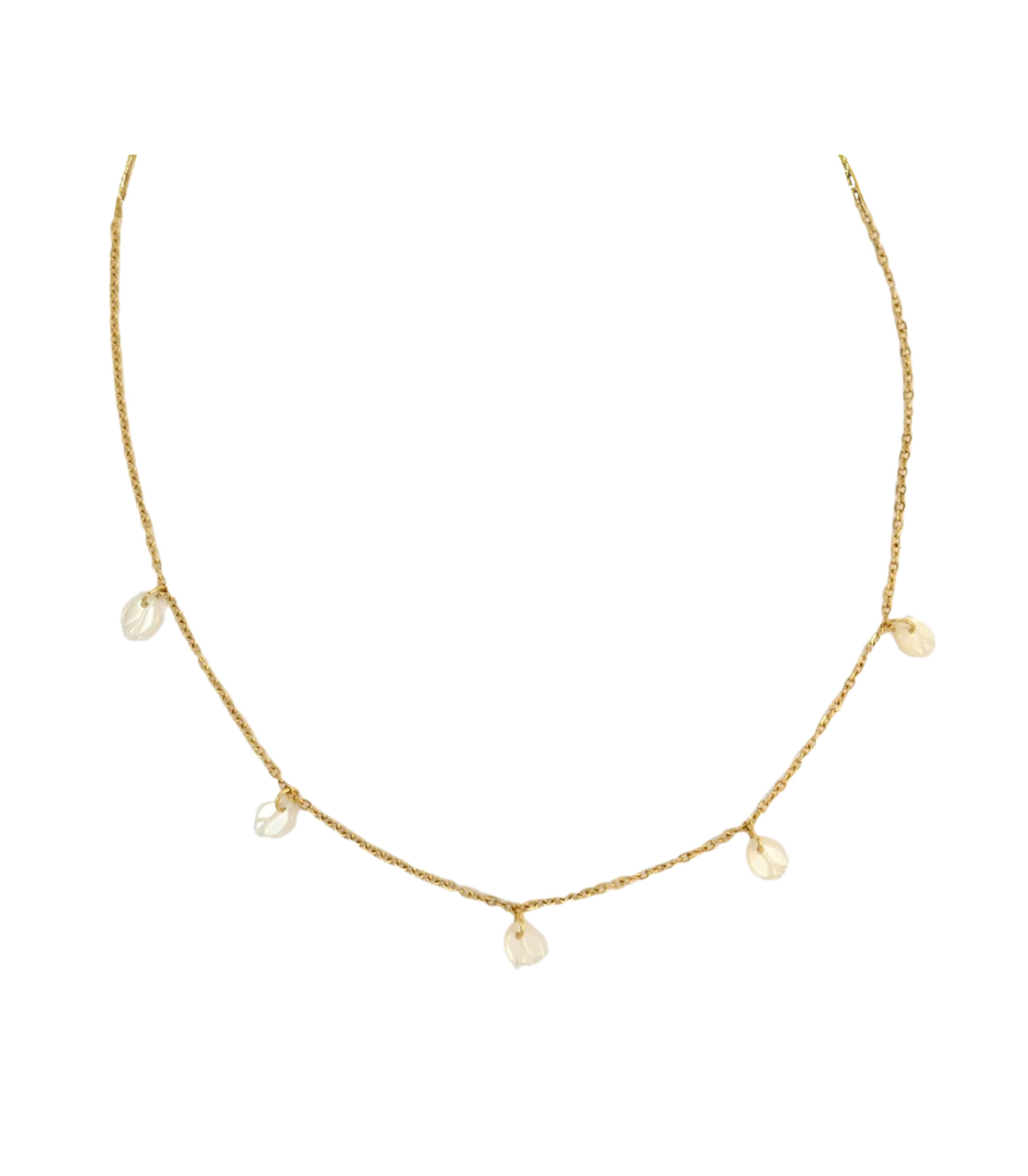 Sampaguita Charms Necklace In Mother Of Pearl - Lily Jewelry