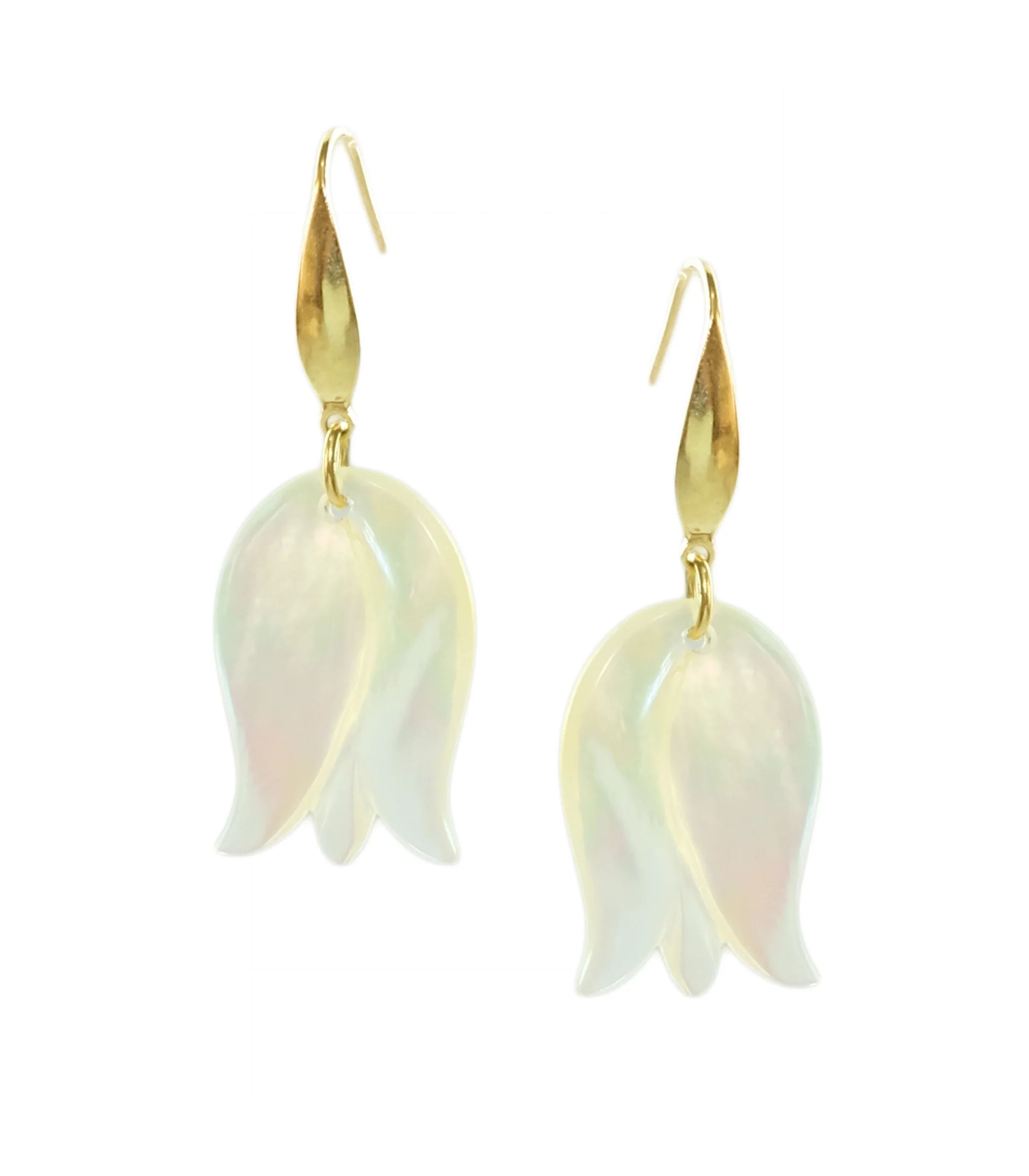 Tulip Blossom Mother of Pearl Drops - Lily Jewelry