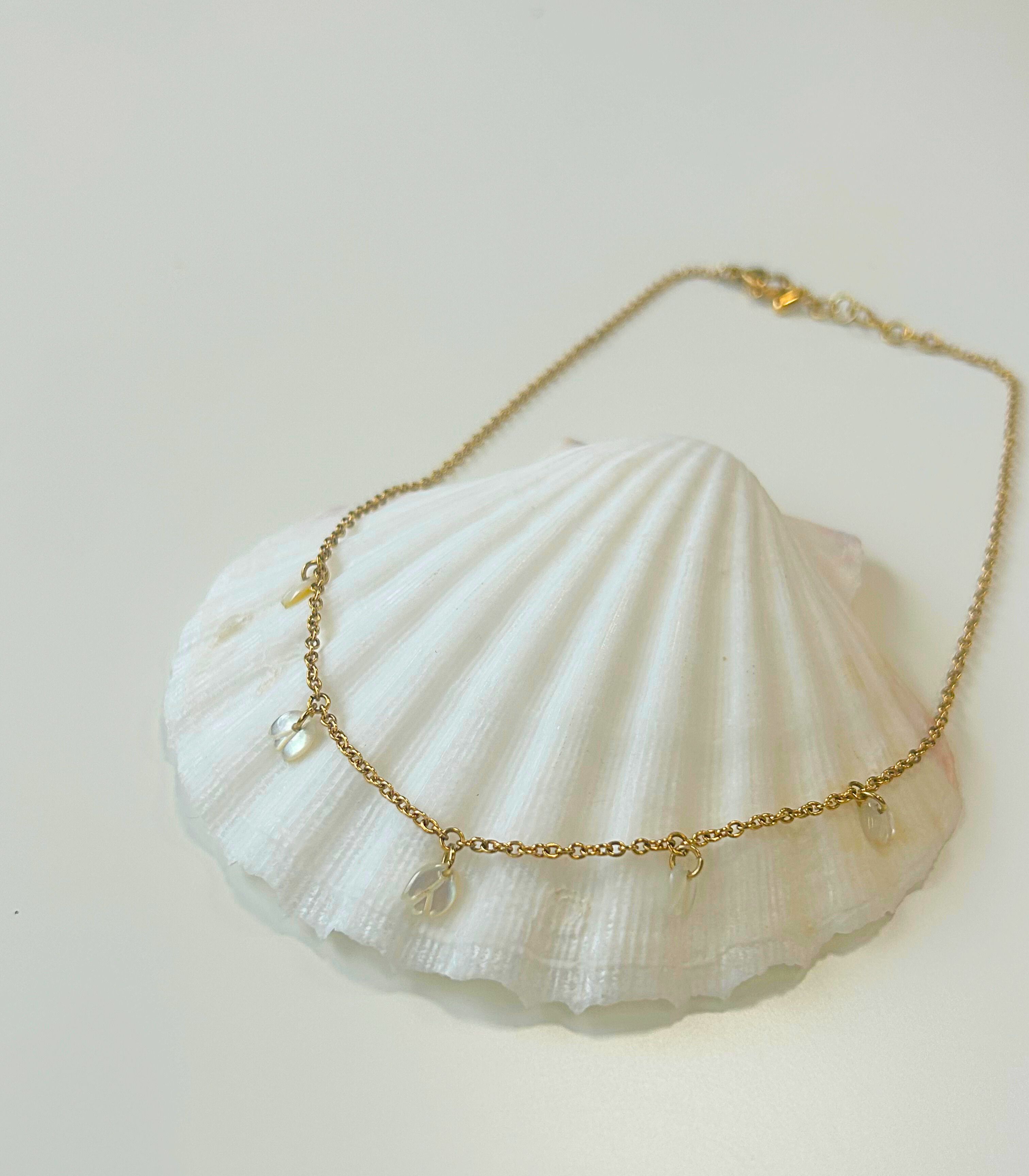 Sampaguita Charms Necklace in Mother of Pearl