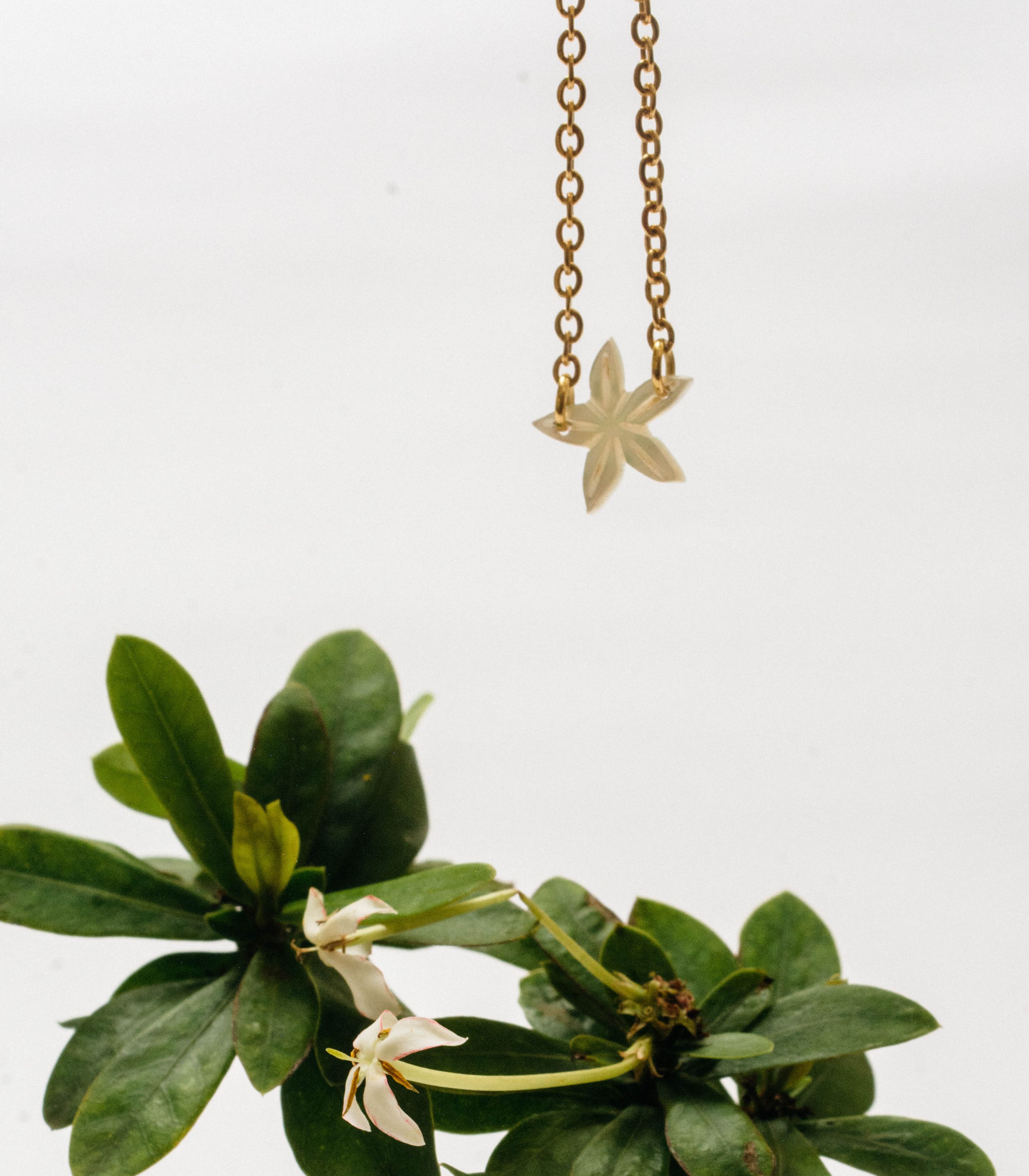 Santan Mother of Pearl Flower Bracelet in White - Lily Jewelry