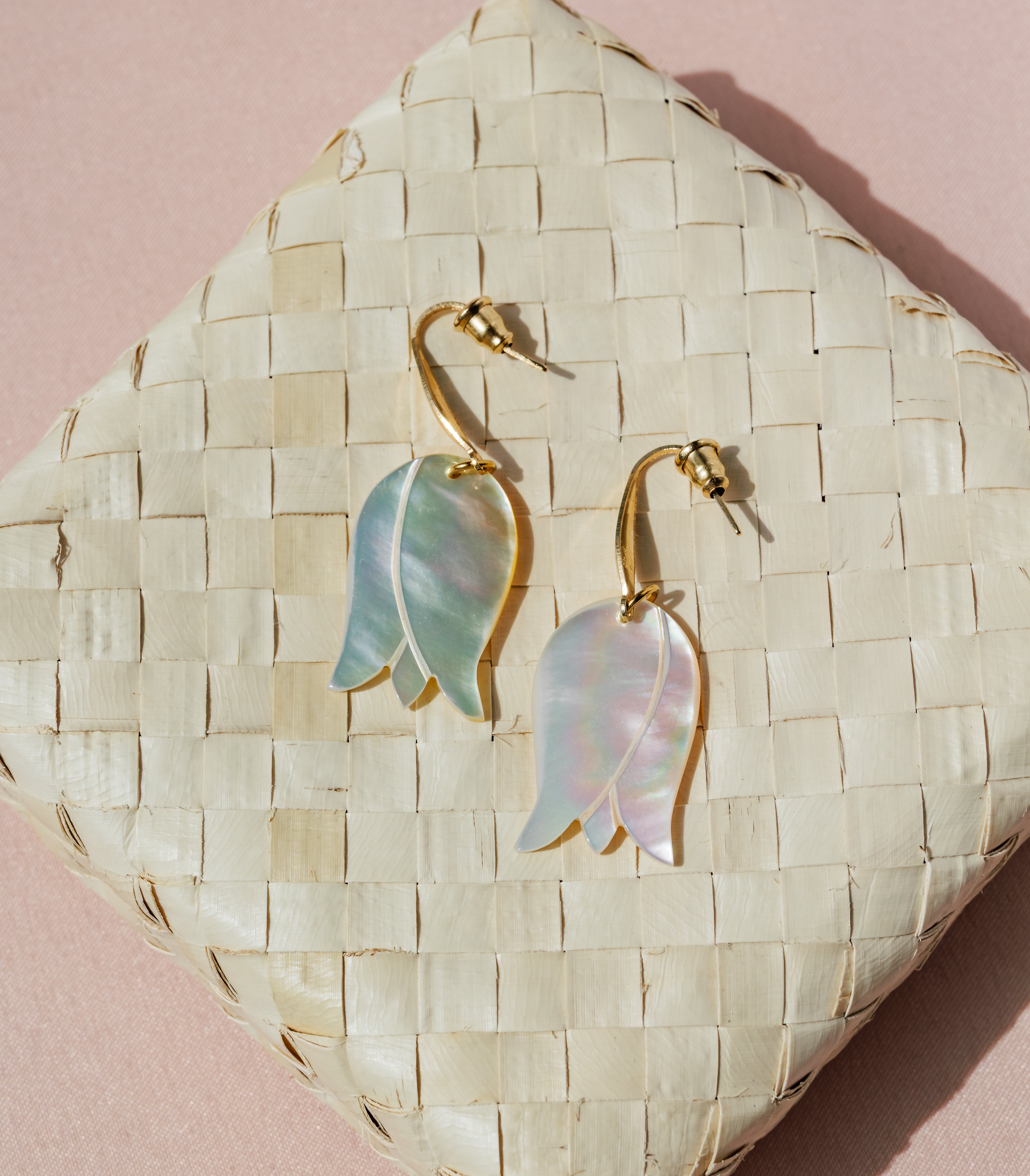 Tulip Blossom Mother of Pearl Drops - Lily Jewelry
