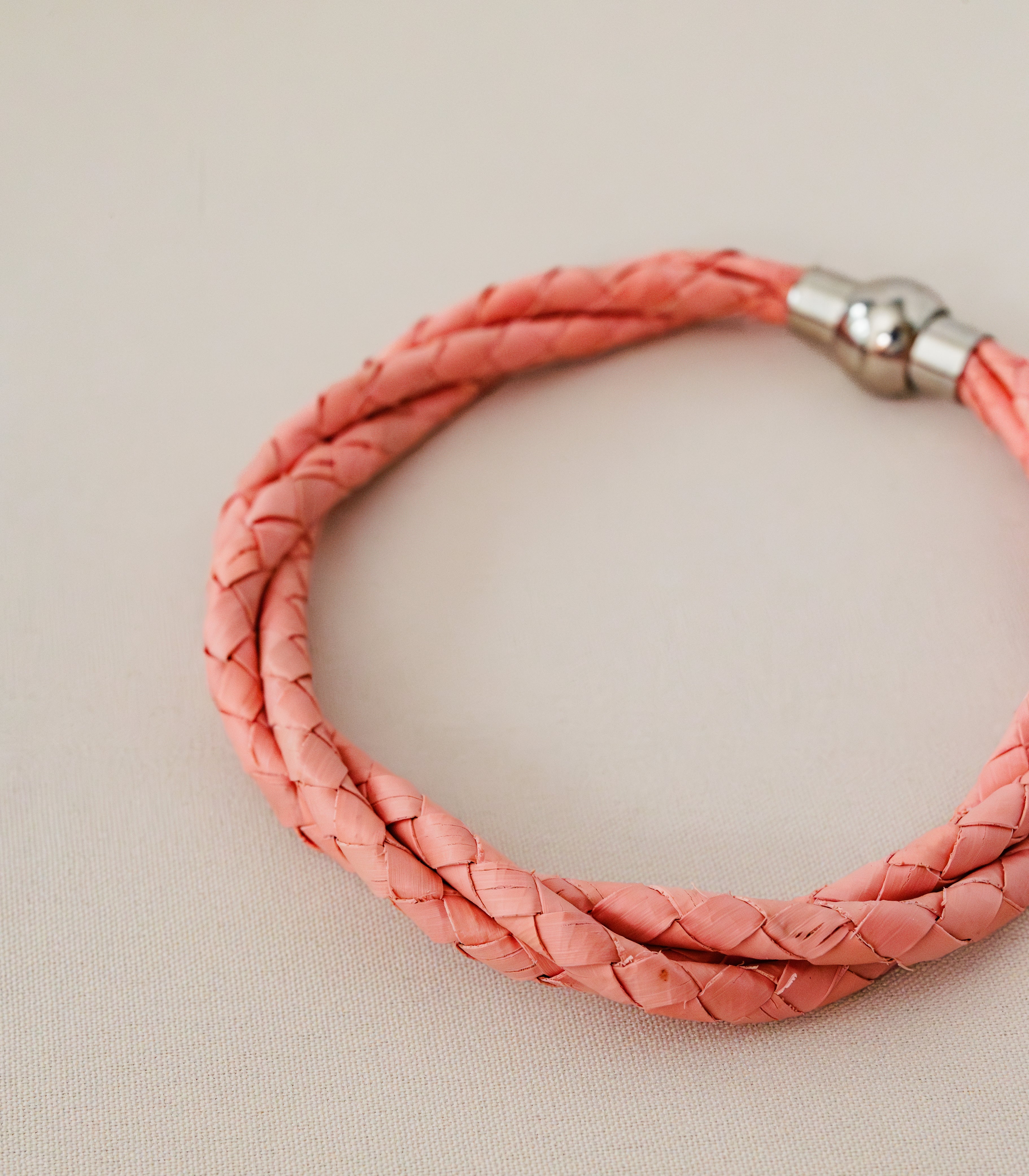 Woven Humaling Lubid Bracelets in Blush Pink - Punique