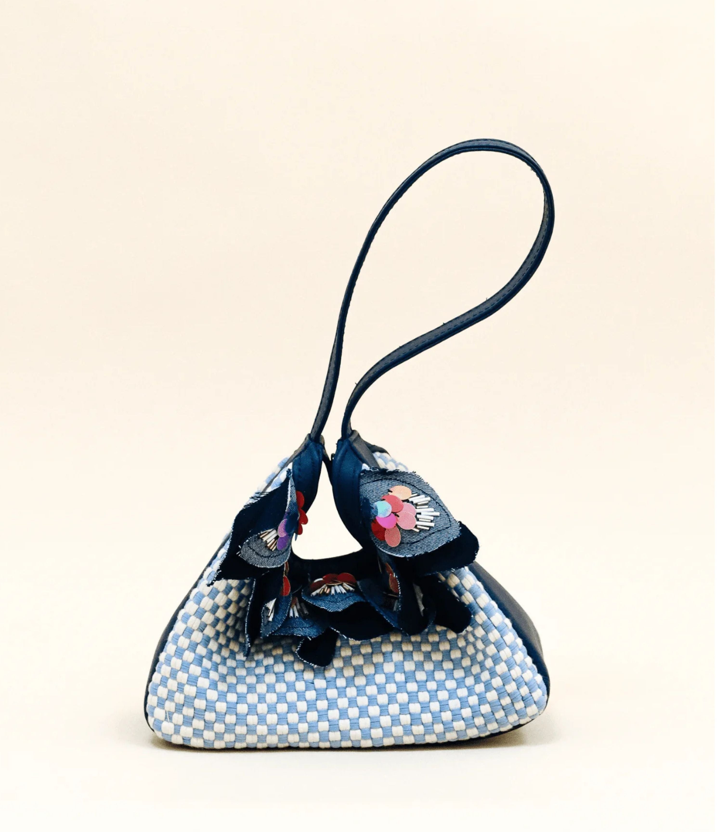 Dangwa Mini Hobo Bag in Navy -Rags2Riches
