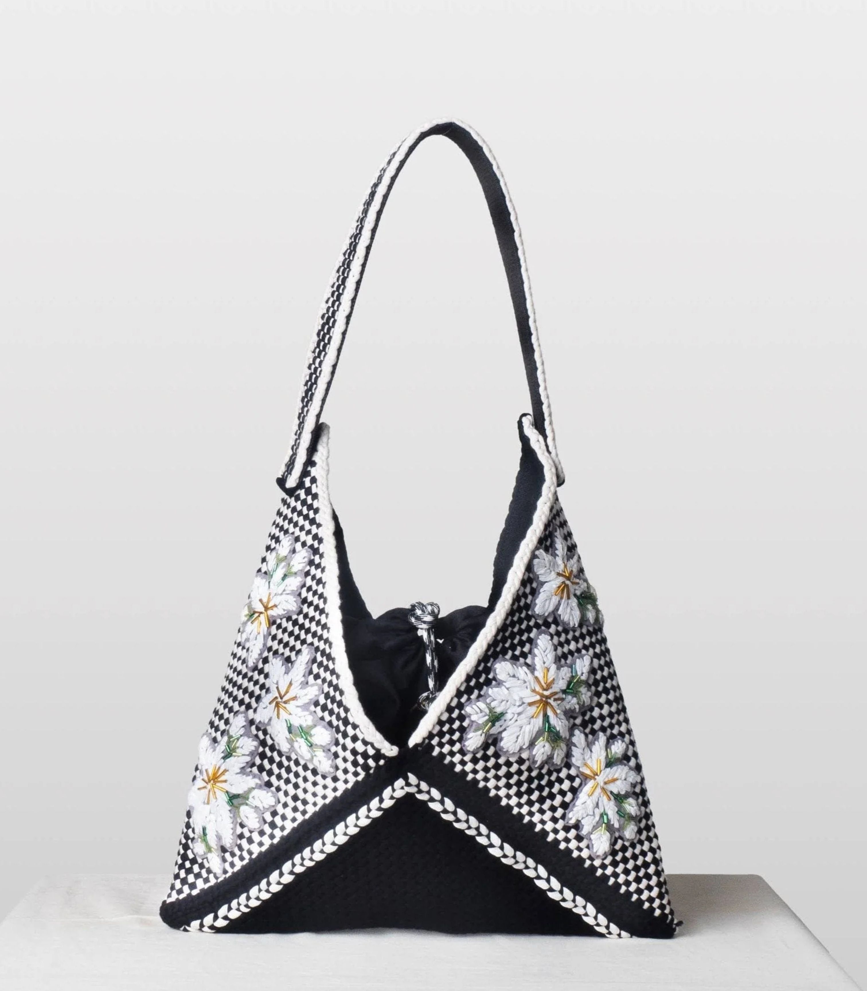 Sampaguita Pusô Convertible Tote Bag  Black & Beige - R2R