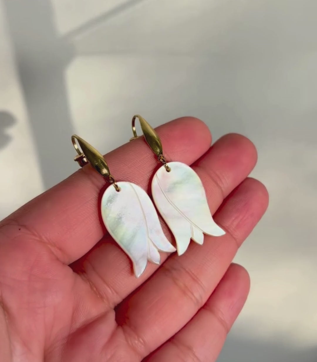 Tulip Blossom Mother of Pearl Drops - Lily Jewelry