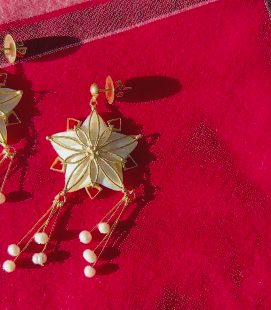 Golden Parol Shell Earrings - AMAMI