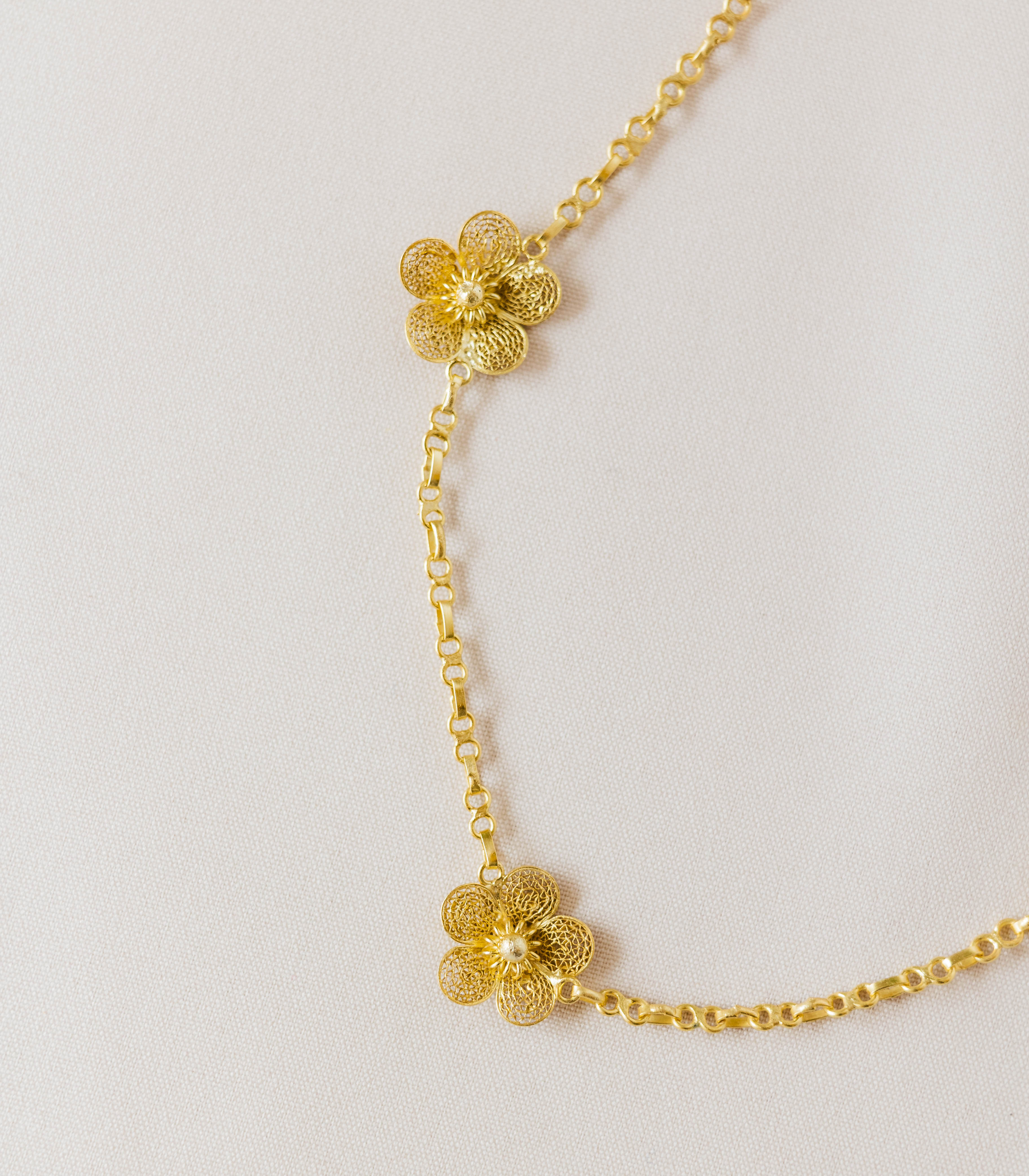 Sampaguita Filigree Charm Necklace - AMAMI