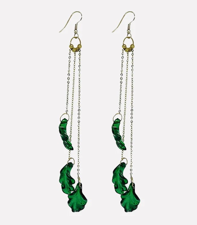 Palm Three Drop Earrings - Arete