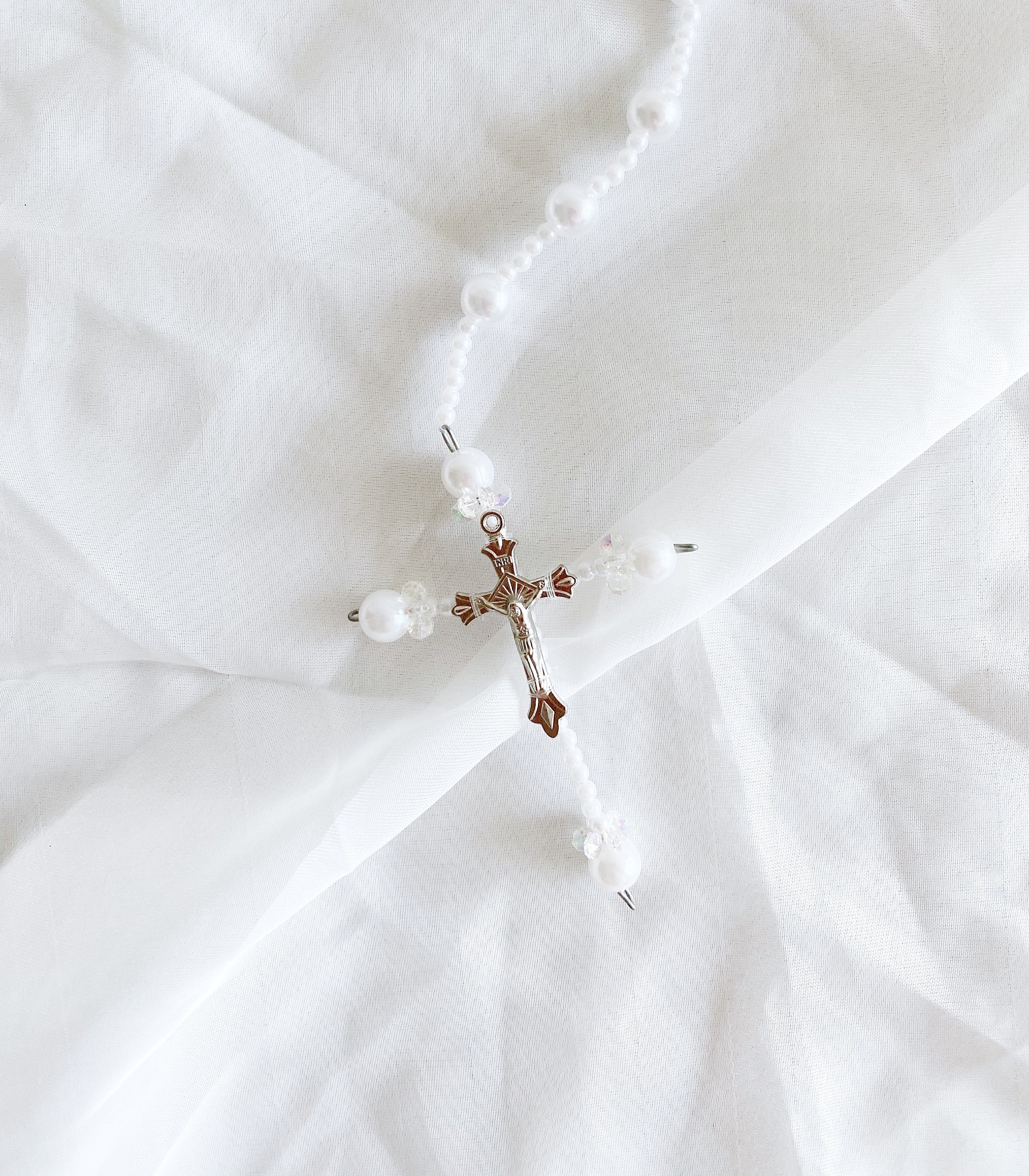 Pearl Rosary Wedding Unity Cord