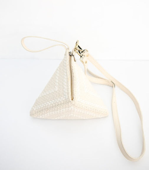 Puso Pyramid Handbag - Beige - Rags2Riches