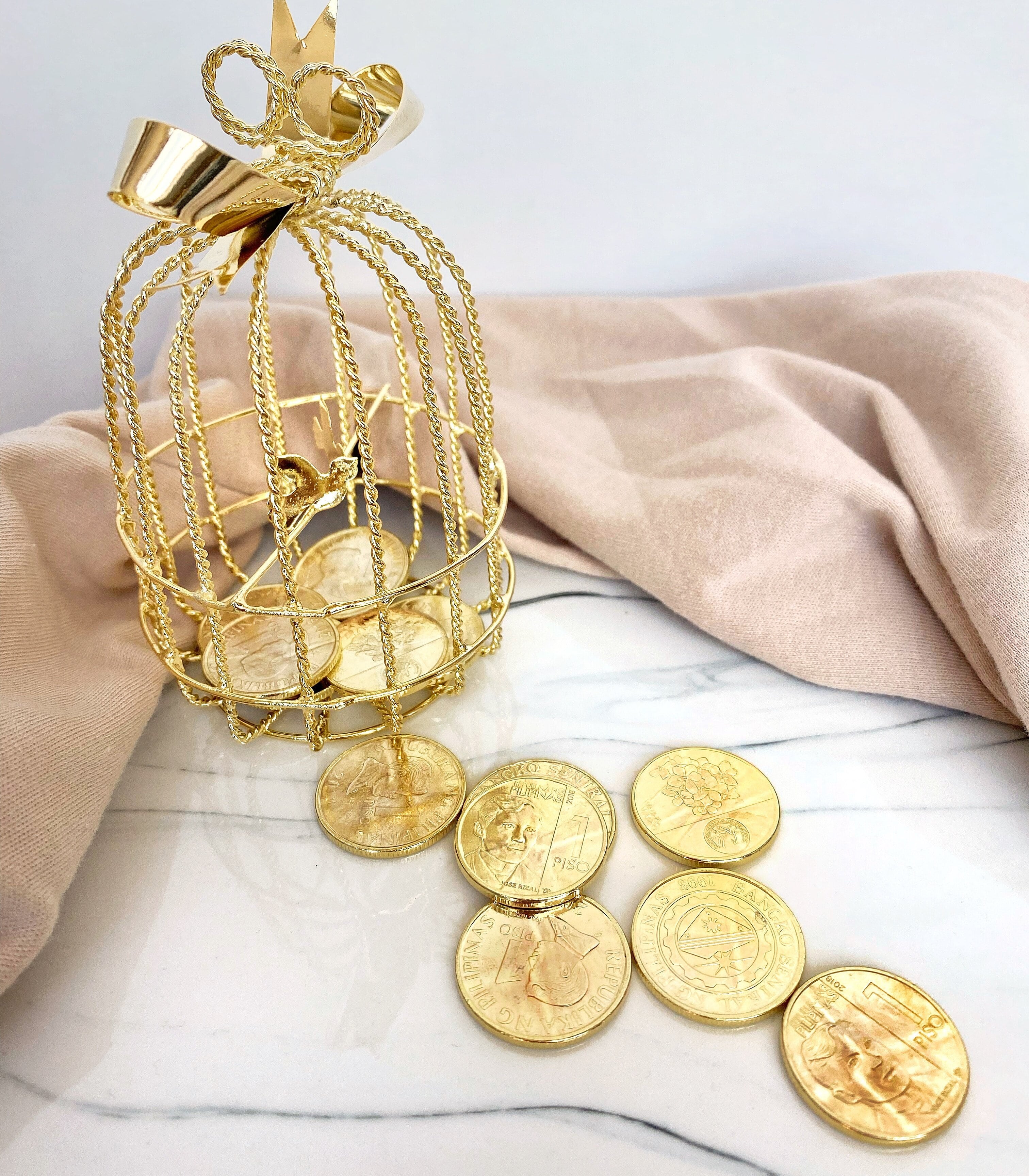 Bird Arras Unity Wedding Coin -  Gold - The Wedding Library
