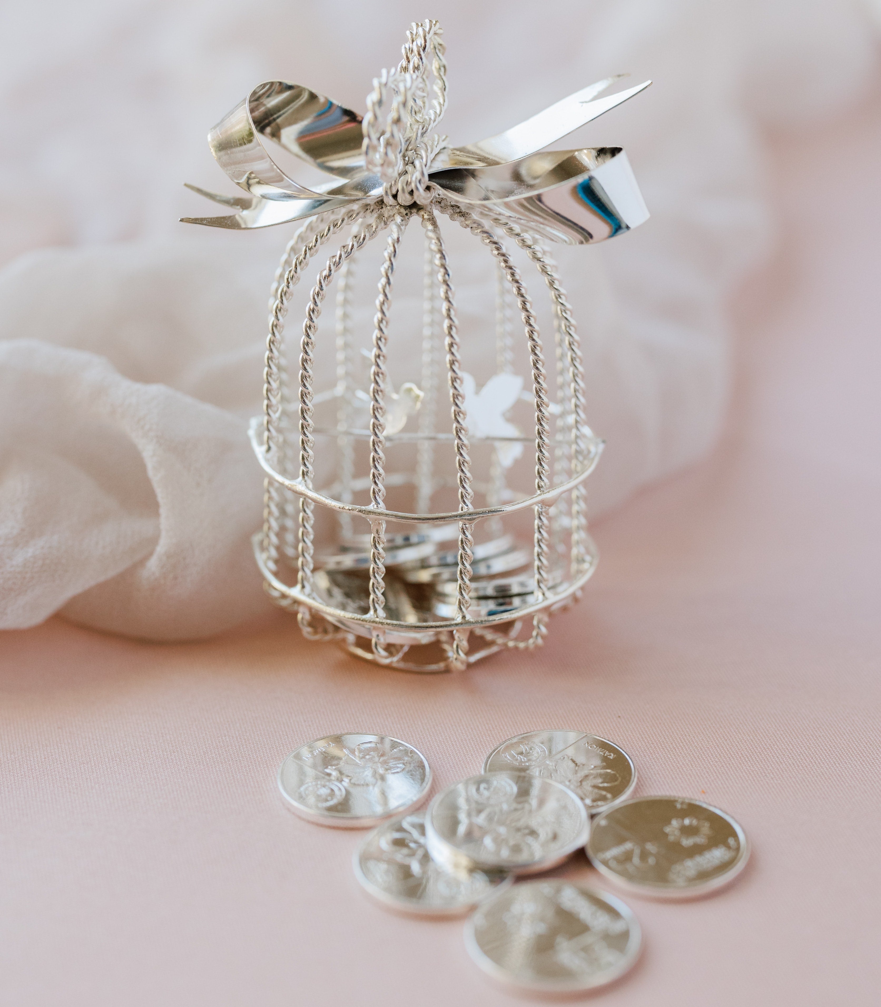 Bird Arras Unity Wedding Coin - Silver Large - The Wedding Library
