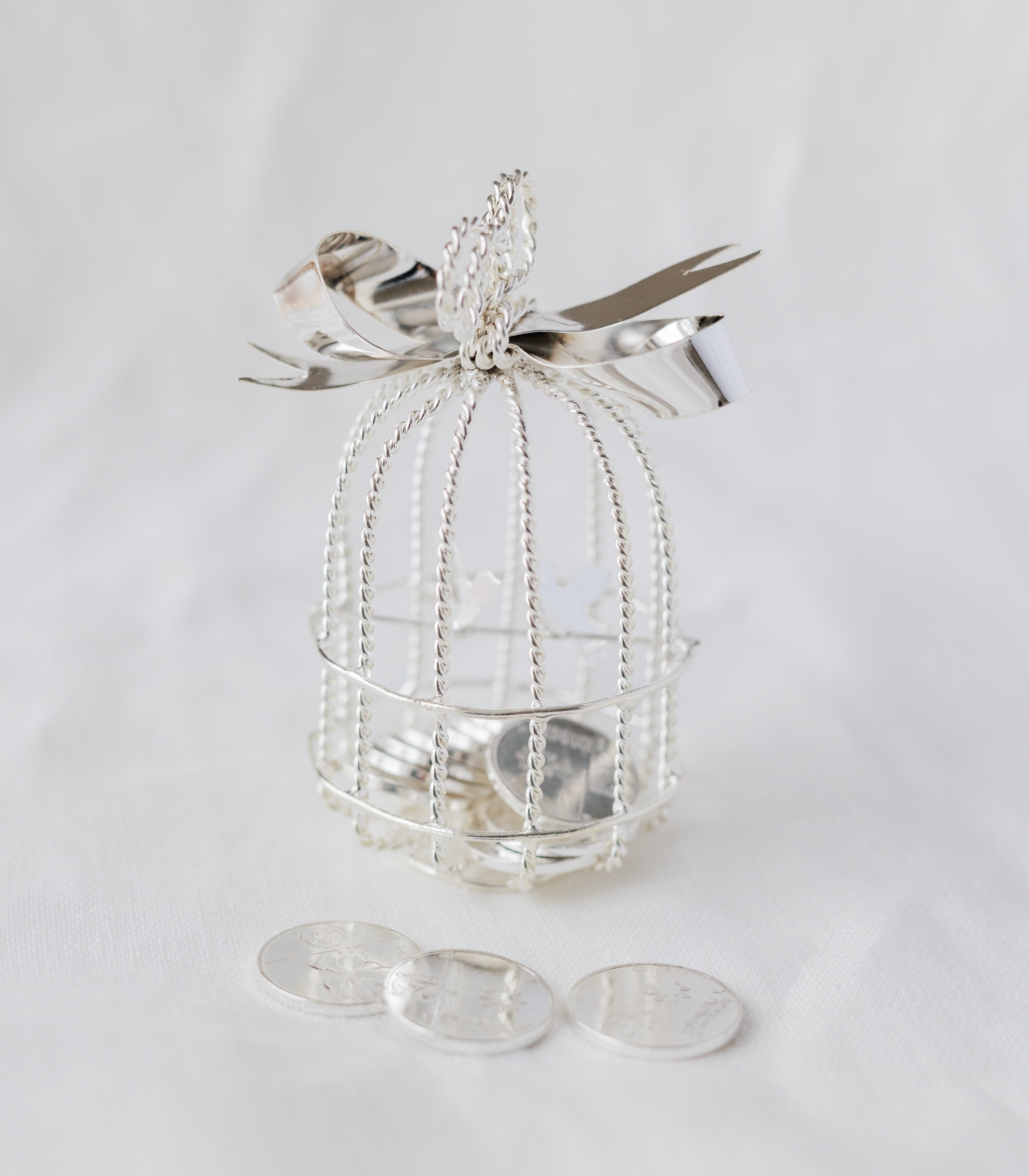 Bird Arras Unity Wedding Coin - Silver Small - The Wedding Library