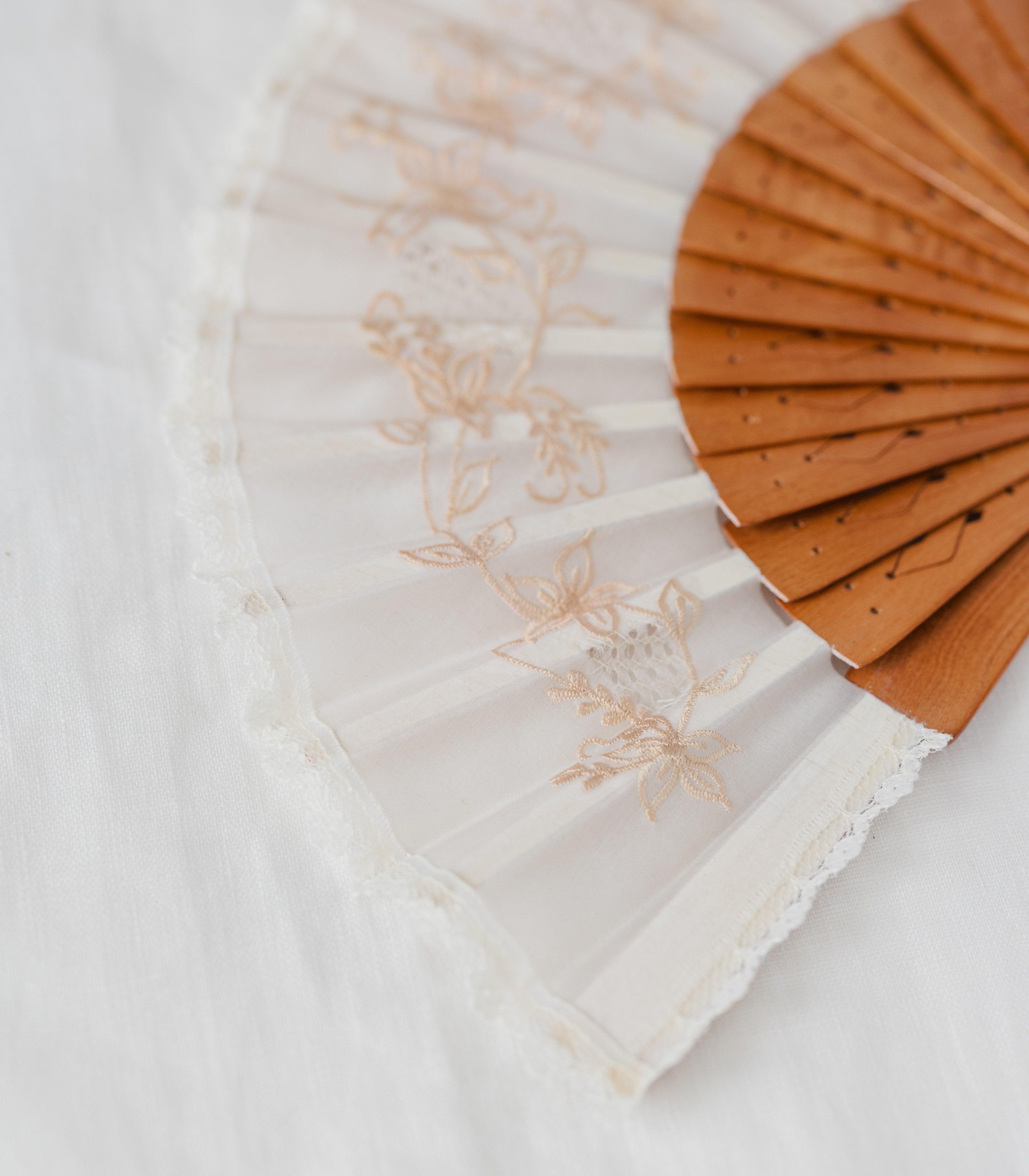 Wedding Library - Brown - Pamaypay Embroidered Hand Fan