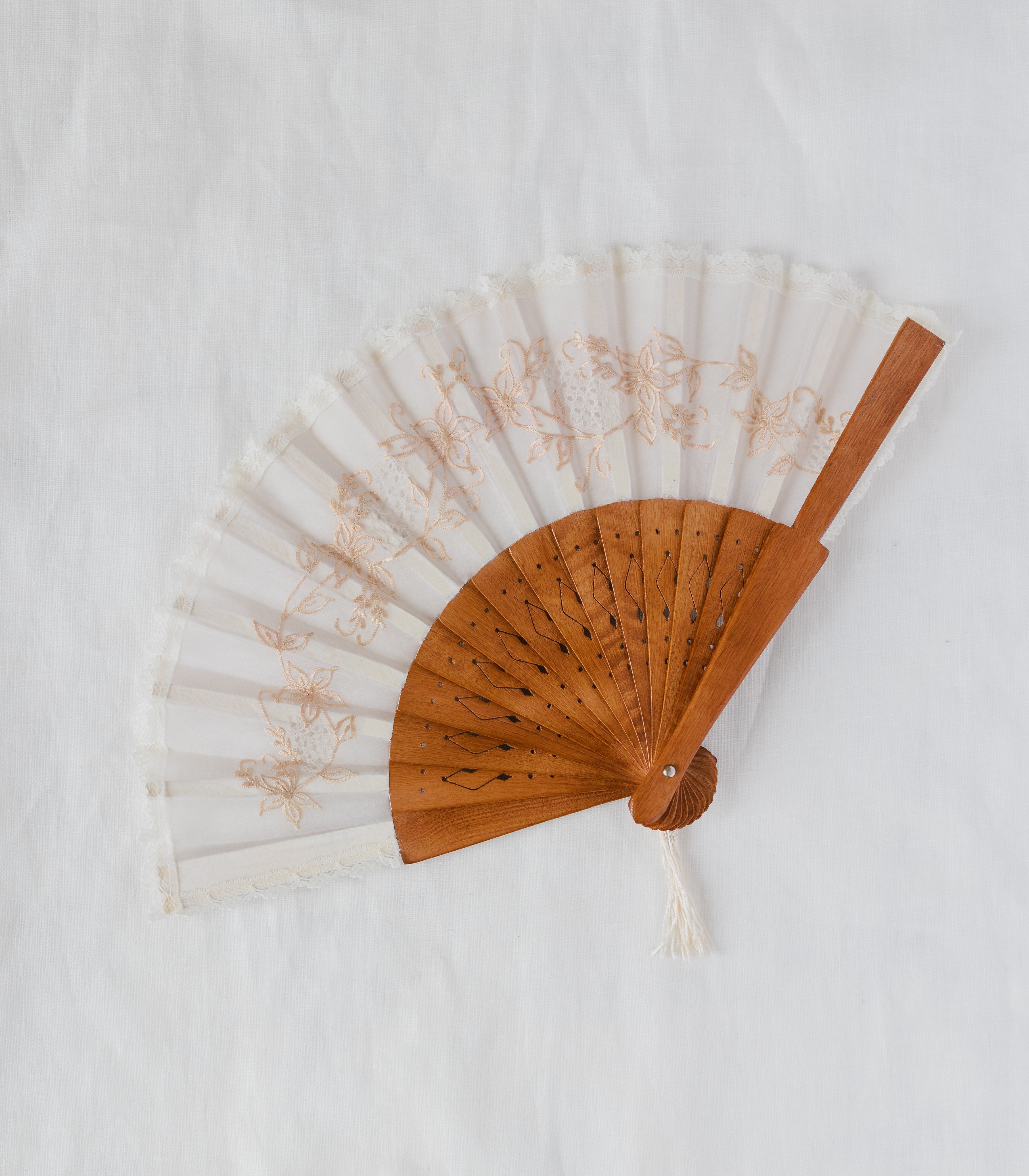 Wedding Library - Brown - Pamaypay Embroidered Hand Fan