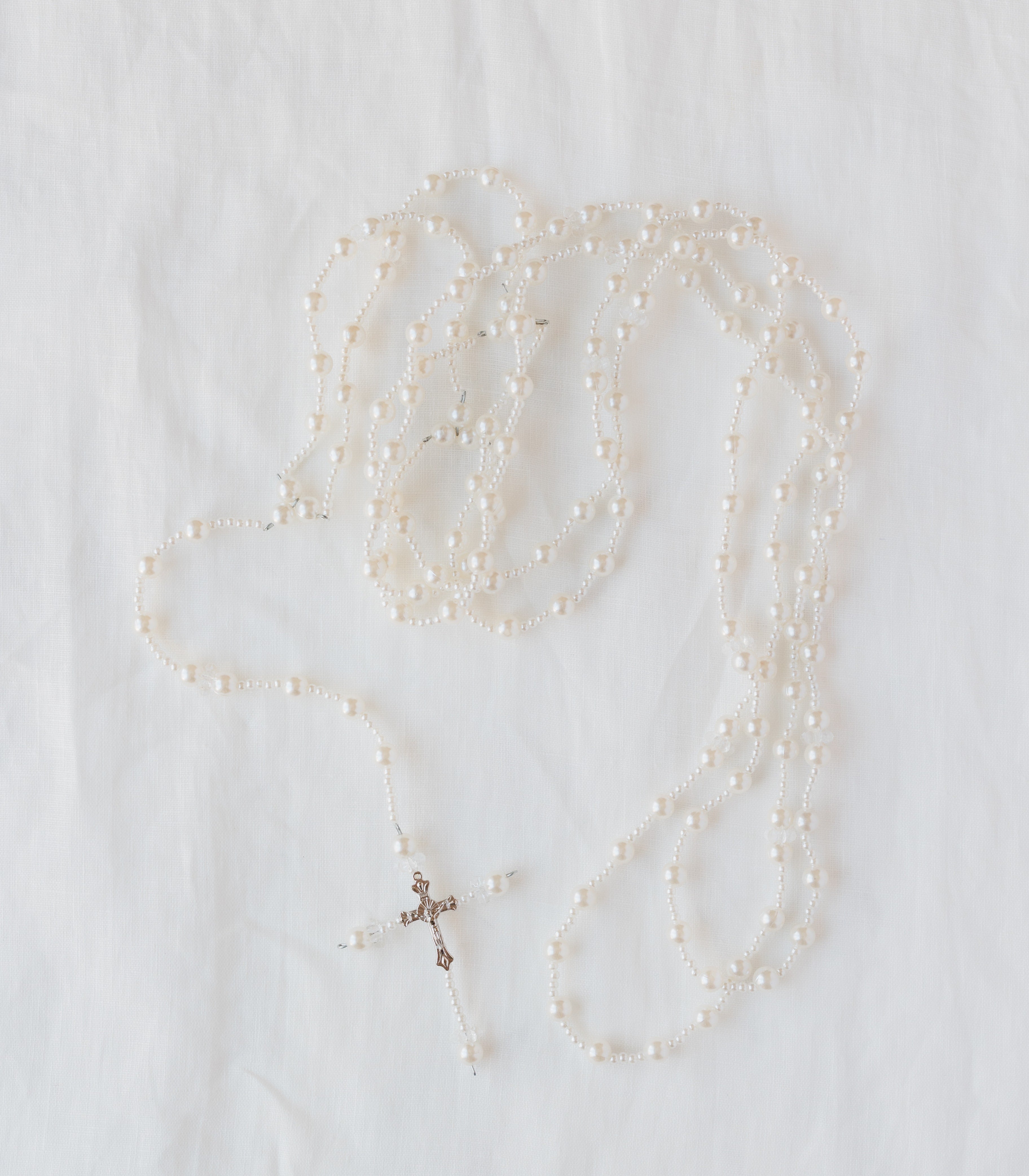 Pearl Rosary Unity Cord - Ecru - Wedding Library